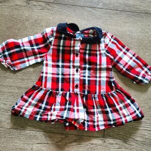 3/$15 Gap baby girl plaid dress 0-3 M